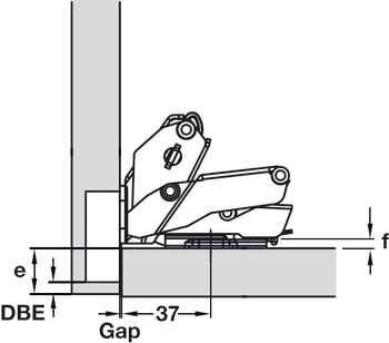 M310 155D Hinge Qck FO 45/9.5 w SC NP - view 2