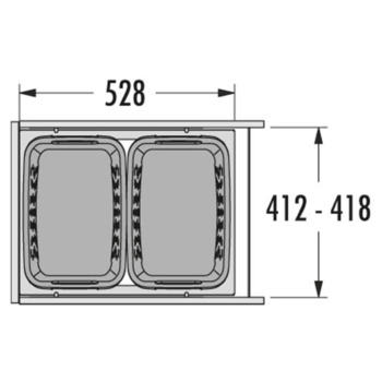Hailo Laundry-Carrier 450mm 2x33L - view 2