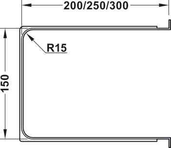MX P/S/A Waste Trap Insert 300x67mm Grey - view 2