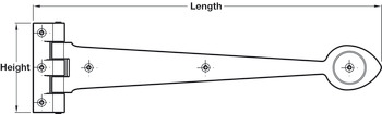 Arrow Working Strap Hinge 460x100mm BA - view 2