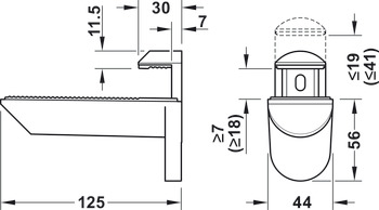 Kaiman Shelf Support 7-41mm Zinc Alloy/Plastic Aluminium - view 4