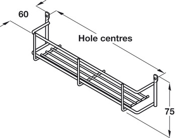 Spice/Pack Rack 1-Tier 400x55mm Lin SCP - view 2