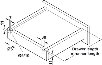 MX UM A30 Drawer Runner Full SC 19/270mm SG - view 3