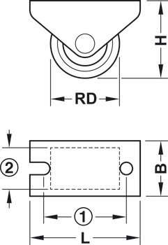 D30mm Castor Fixed without Brake Plastic Galvanised - view 4