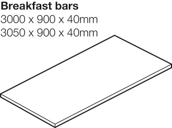 Timber Walnut B/Bar 3050x900x40mm - view 2