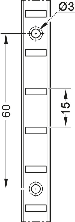 Shelf Support Strip Grv+Screw 3.5m SNP - view 2