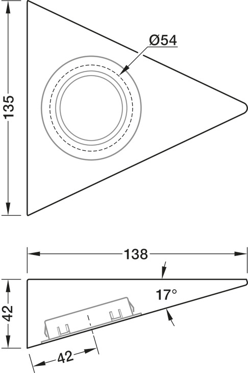 LED3116 24V/2.0W CCT Triangle SST 55mm - view 6
