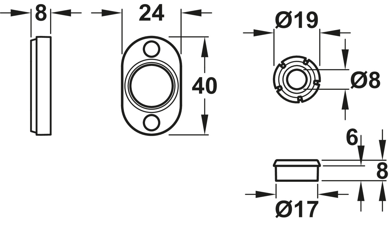 Button-fix Type 3 Comp Set Flush - view 2