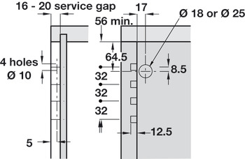 Spider Cabinet Hanger Conc Dowel UH SZP - view 4