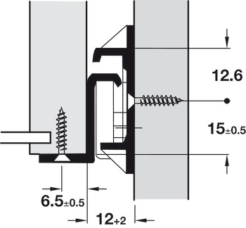 Drawer Runner Roller/Base Sgl 35kg 600mm Wht - view 4