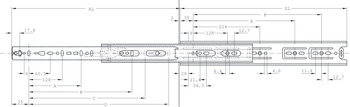3832-SC FD BB Drawer Runner Full 43kg 350mm Black - view 5