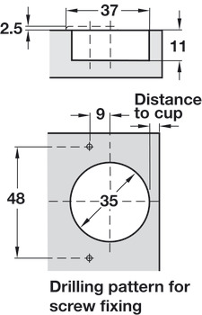 Nexis 170D Hinge Clk HO/TO Sprung Hos - view 3