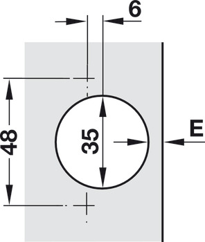 110D Concealed Hinge FO SF NP - view 3