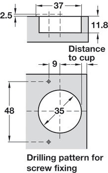 Nexis 95/45D Hinge Clk Sprung Hos - view 2