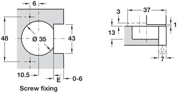 Nexis 270D Hinge ExAxle 35 Sld 15-21mm - view 3