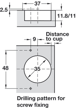 Nexis 95D Hinge Clk FO Sprung Hos - view 2