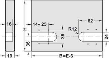 105D Chest Lid Hinge Rectangle Stainless Steel/Plastic Grey/Wht - view 4