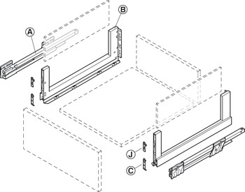 NPS Cry+ Drawer Set 40kg 186/270mm Stn - view 3