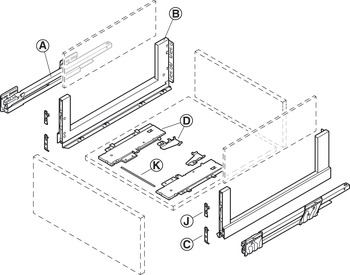 NPS Cry+ Drawer Set 40kg 186/270mm Stn - view 4
