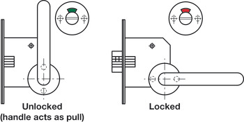 Disabled WC Lever Handle+Lock Set UH SSS - view 3