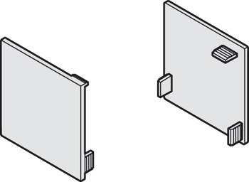 Slido D-Li12 120F End Caps Plastic Aluminium