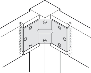 Corner Brace for Tables 70mm Steel Glv - view 2