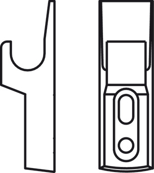 Spare Counterpiece Min-Latch Plastic White - view 2