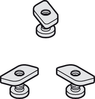 Hawa Junior 40 Track Fixing Set Glv Steel