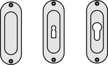 FSB Flush Pull Handle Rnd 120x40mm Aluminium Silver - view 4
