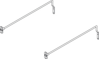 Filing Rails+Stop Rails 450mm Steel Chrome Plt - view 3