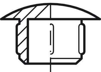 Cover Caps D12mm Blind Phillips Plastic 9010 Fawn - view 5