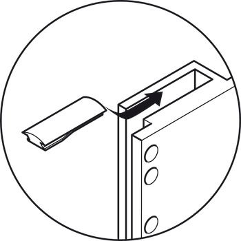2004 WithRobe Pull Rail 600-1000mm Wht/Chrome - view 5