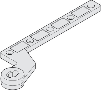 Geze Single Action Bottom Strap Steel ZP - view 3