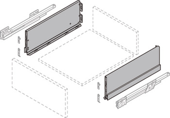 NPS Drawer Sides 186/450mm Stn 1pr - view 4