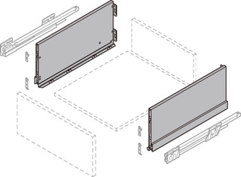 NPS Drawer Sides 250/500mm Stn 1pr - view 3