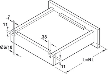 MX Slim A30 Drawer Runner Full PTO Syc 270mm - view 4