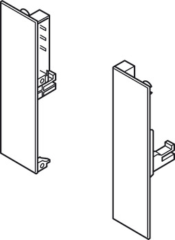 MXS Internal Drawer Fnt Brkts 135mm Plastic Antique