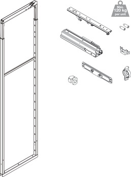 Hafele Lrd PO Set 400 1880-2180 Chrome Wire - view 2