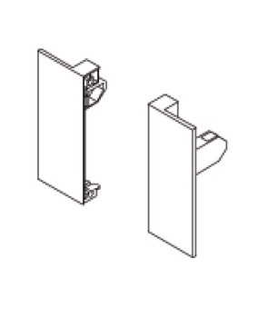 MXS Internal Drawer Fnt Brkts 84mm Plastic Wht - view 2