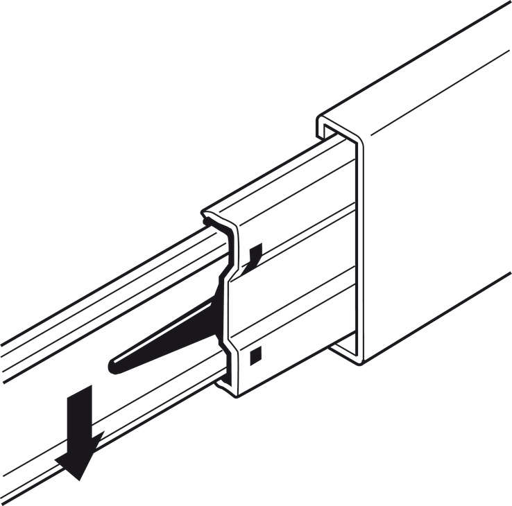 3832-EC FD BB Drawer Runner Full 43kg 700mm Bright Zinc Plated - view 2