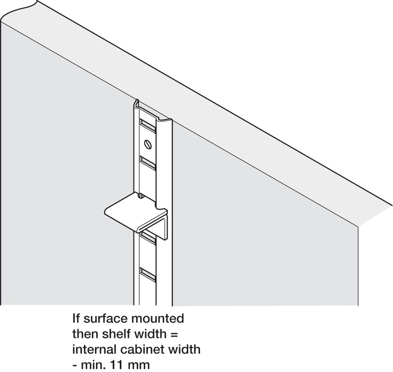 Universal M Bookcase Strip 1829mm Steel Bright Zinc Plated - view 3