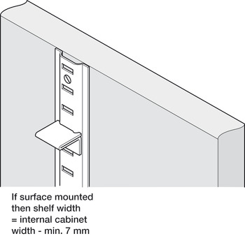 Raised Bookcase Strip 1829mm Steel Brown - view 3