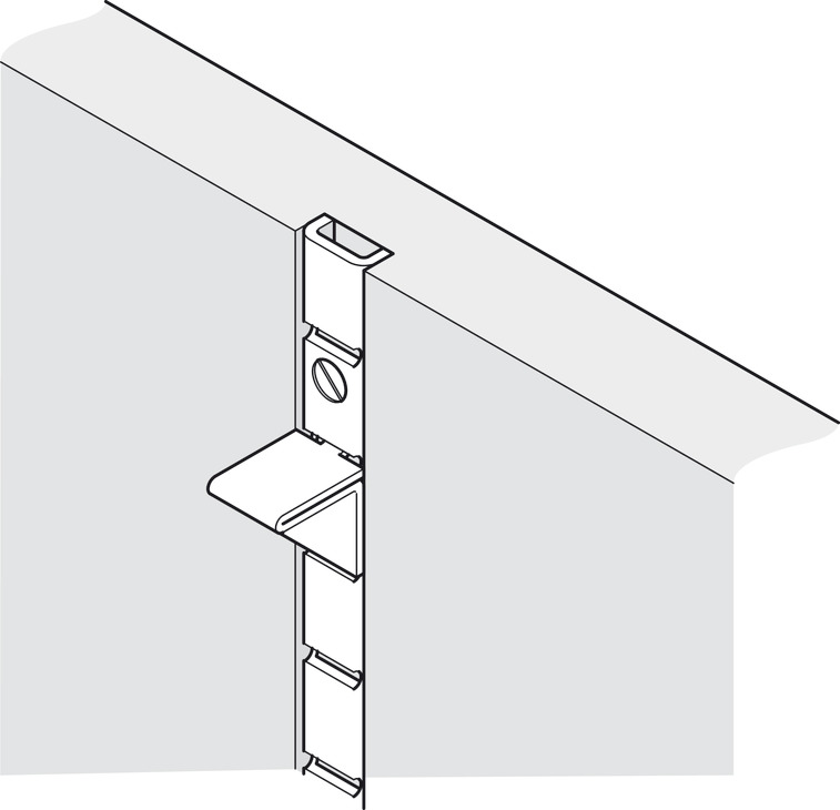 Bookcase Strip U Sec 1829mm Steel Bright Zinc Plated - view 3