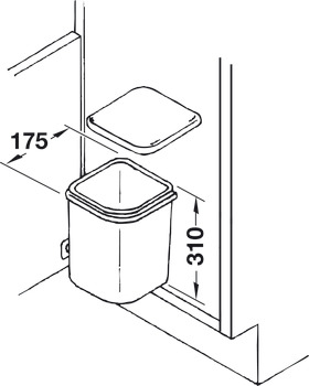Pico Vanity Waste Bin 5L Plastic White - view 3