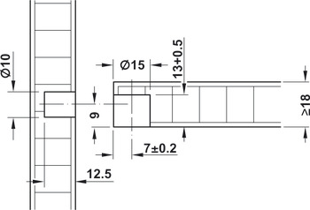 Turn Fastener Shelf Connector D15mm ZNP - view 3