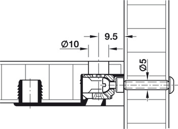End Screw M4 Thread Steel NP M4x8mm - view 4