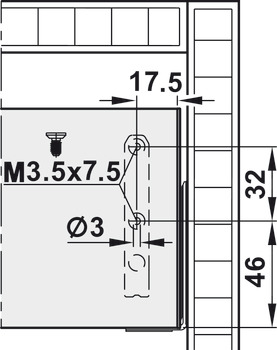 NPS Int Drawer Front Cover Cap 90mm Stn - view 3