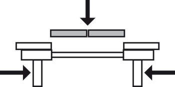 Ext Table Run Dbl 90kg 740mm Steel Glv - view 2