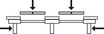 Ext Table Run Dbl 90kg 740mm Steel Glv - view 3