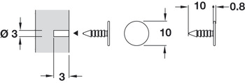 K Push Plate for Magnet with D3mm Pin - view 2